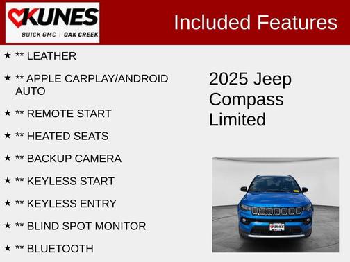 Hydro Blue Pearlcoat 2025 Jeep Compass Limited