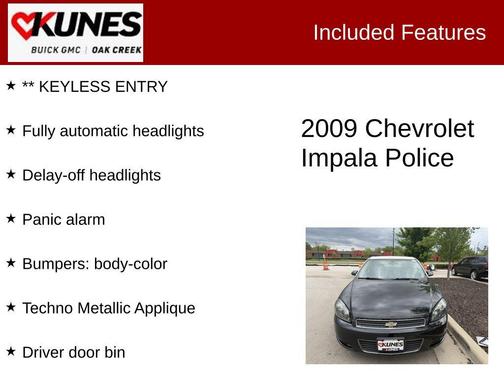 Black 2009 Chevrolet Impala Police