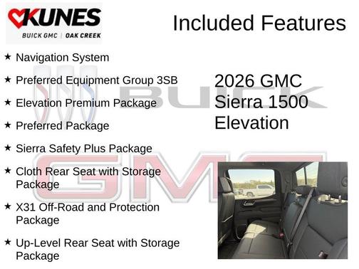 Summit White 2026 GMC Sierra 1500 Elevation