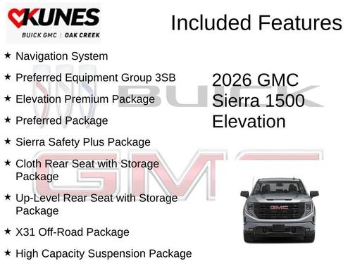 Onyx Black 2026 GMC Sierra 1500 Elevation