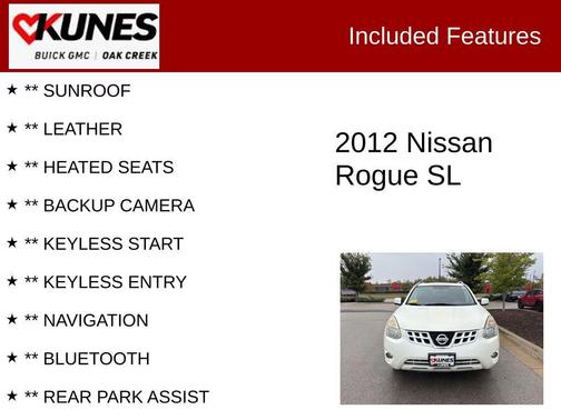 2012 Nissan Rogue SV w/SL Pkg
