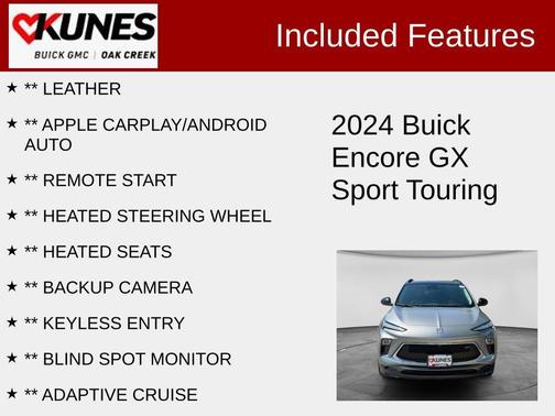 Moonstone Gray Metallic 2024 Buick Encore GX Sport Touring