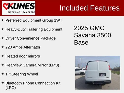 2025 GMC Savana 2500 RWD 3500 Extended Wheelbase Work Van