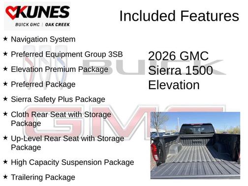 Onyx Black 2026 GMC Sierra 1500 Elevation