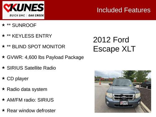 Steel Blue Metallic 2012 Ford Escape XLT