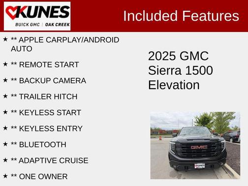 Onyx Black 2025 GMC Sierra 1500 Elevation