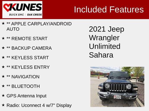 Black Clearcoat 2021 Jeep Wrangler Unlimited Sahara