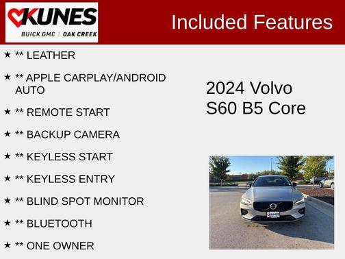 2024 Volvo S60 B5 Core Dark Theme