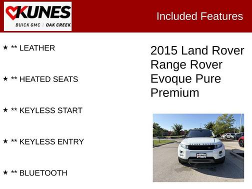 2015 Land Rover Range Rover Evoque Pure