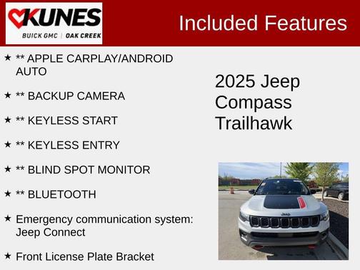Silver Zynith Metallic Clearcoat 2025 Jeep Compass Trailhawk