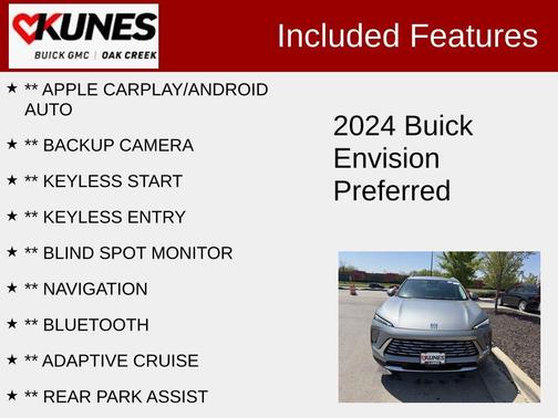 Moonstone Gray Metallic 2024 Buick Envision Preferred AWD