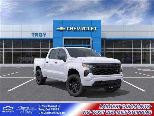 Summit White 2026 Chevrolet Silverado 1500 Custom