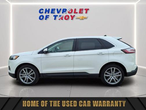 Star White Metallic Tri-Coat 2022 Ford Edge Titanium