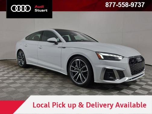 Glacier White Metallic 2023 Audi A5 Sportback 45 S Line Premium