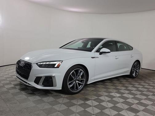 Glacier White Metallic 2023 Audi A5 Sportback 45 S Line Premium