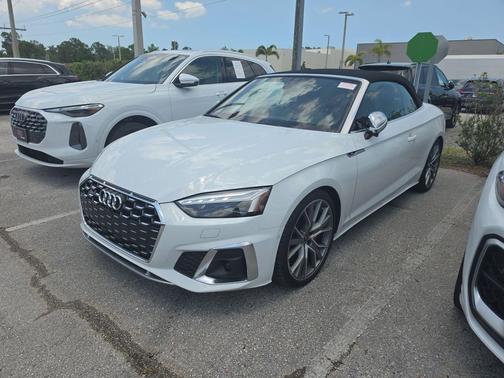 Glacier White Metallic/Black Roof 2024 Audi S5 3.0T Prestige