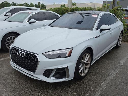 Glacier White Metallic 2023 Audi A5 Sportback 45 S Line Premium