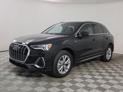 Black Metallic 2025 Audi Q3 45 S line Premium Plus