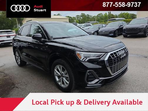 Black Metallic 2025 Audi Q3 45 S line Premium Plus
