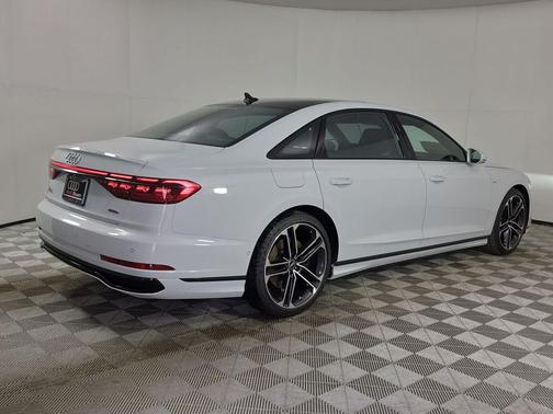 glacier white metallic 2026 Audi A8 55 TFSI quattro Tiptronic