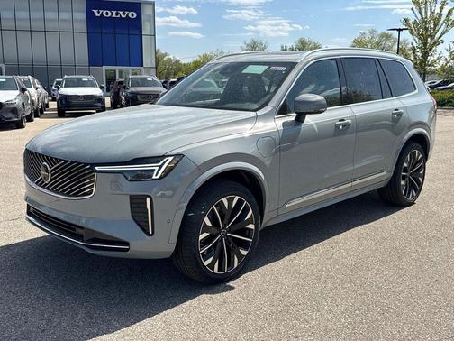 Vapour Grey Metallic 2026 Volvo XC90 Plug-In Hybrid Plus, T8 AWD, Electric/Gasoline, Bright, 7 Seats