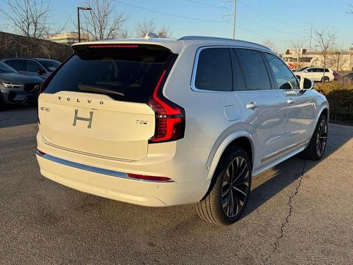 Crystal White Pearl 2026 Volvo XC90 Plug-In Hybrid Plus, T8 AWD, Electric/Gasoline, Bright, 7 Seats