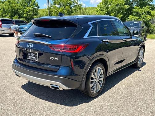 Hermosa Blue 2023 INFINITI QX50 LUXE AWD