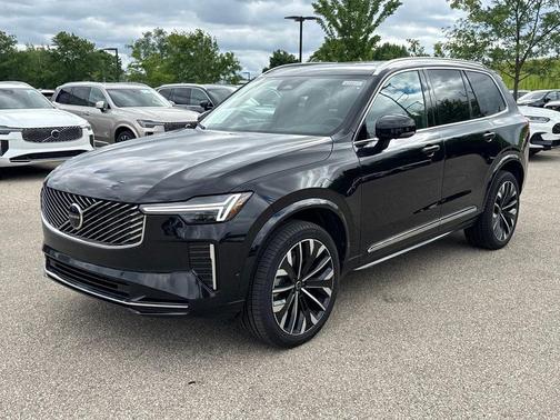 Onyx Black Metallic 2026 Volvo XC90 Plus, B6 AWD Gas (mild hybrid), Gasoline, Bright, 7 Seats