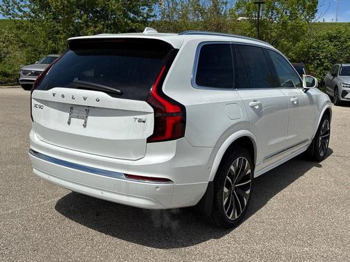Crystal White Pearl 2026 Volvo XC90 Plug-In Hybrid Plus, T8 AWD, Electric/Gasoline, Bright, 7 Seats