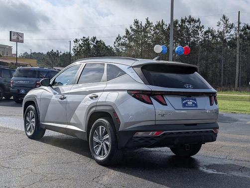 Shimmering Silver 2024 Hyundai TUCSON Hybrid Blue