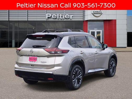Champagne Silver Metallic/Super Black 2025 Nissan Rogue Platinum