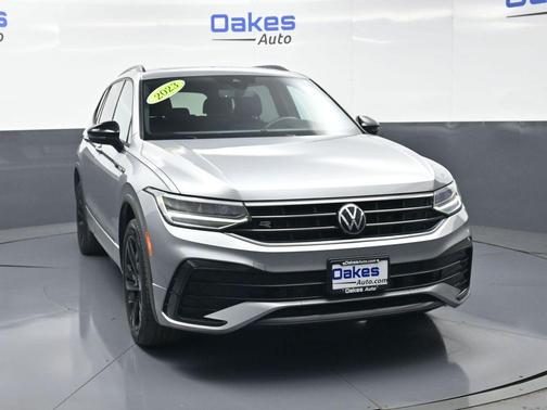 Silver Metallic 2023 Volkswagen Tiguan 2.0T SE R-Line Black