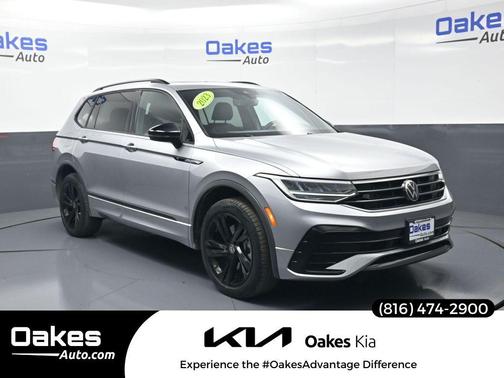 Silver Metallic 2023 Volkswagen Tiguan 2.0T SE R-Line Black