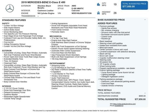 2019 Mercedes-Benz E-Class 4MATIC