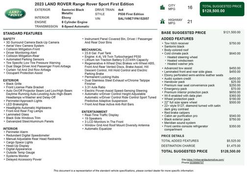 2023 Land Rover Range Rover Sport First Edition