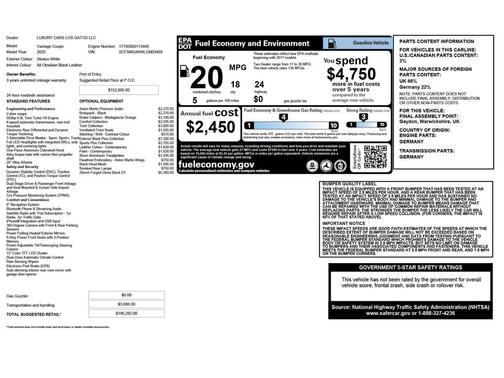 2020 Aston Martin Vantage Base
