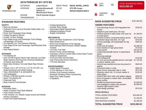 2019 Porsche 911 GT3 RS