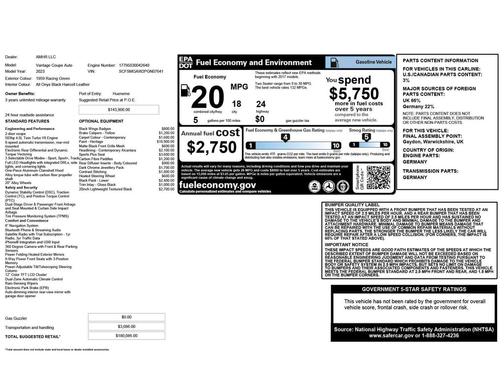 2023 Aston Martin Vantage Coupe