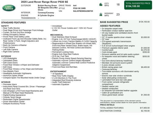 2025 Land Rover Range Rover P530 SE