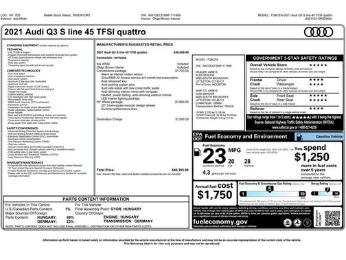 2021 Audi Q3 45 S line Premium