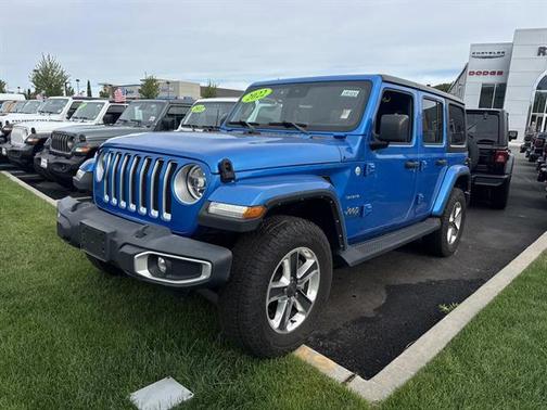 Hydro Blue Pearl 2022 Jeep Wrangler Unlimited Sahara