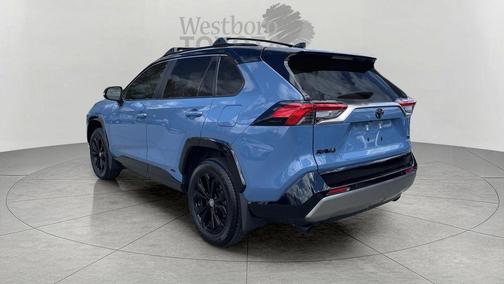 Cavalry Blue/Midnight Black Metallic 2025 Toyota RAV4 Hybrid SE