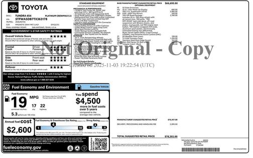 2026 Toyota Tundra Platinum