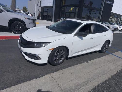 Platinum White Pearl 2020 Honda Civic EX