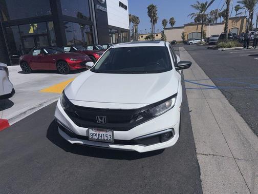 Platinum White Pearl 2020 Honda Civic EX