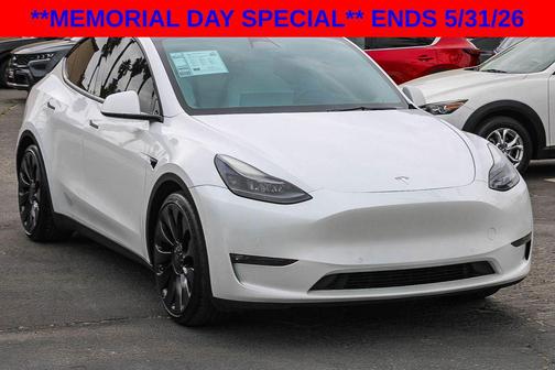 Pearl White Multi-Coat 2022 Tesla Model Y Performance Dual Motor All-Wheel Drive