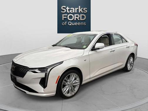 Crystal White 2023 Cadillac CT4 PREMIUM LUXURY