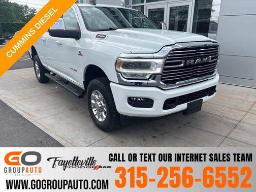 Bright White Clearcoat 2023 RAM 2500 Laramie Crew Cab 4x4 6'4' Box