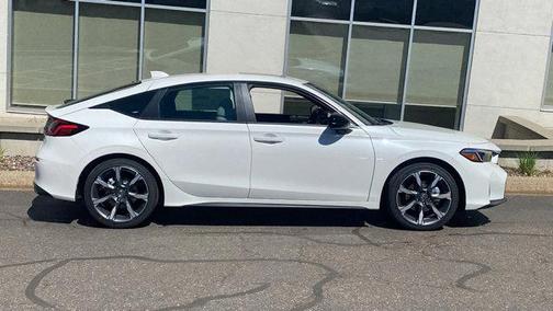 Platinum White Pearl 2026 Honda Civic Hybrid Sport Touring