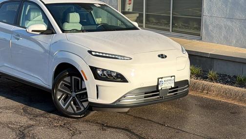 Lunar White 2023 Hyundai KONA EV Limited
